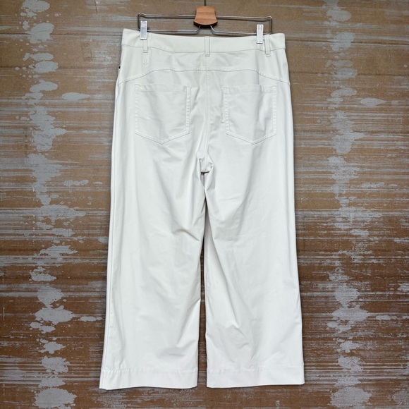 Lululemon City Sleek 5 Pocket Wide Leg High Rise Pants 7/8 White Opal Womens 32 - Picture 3 of 5